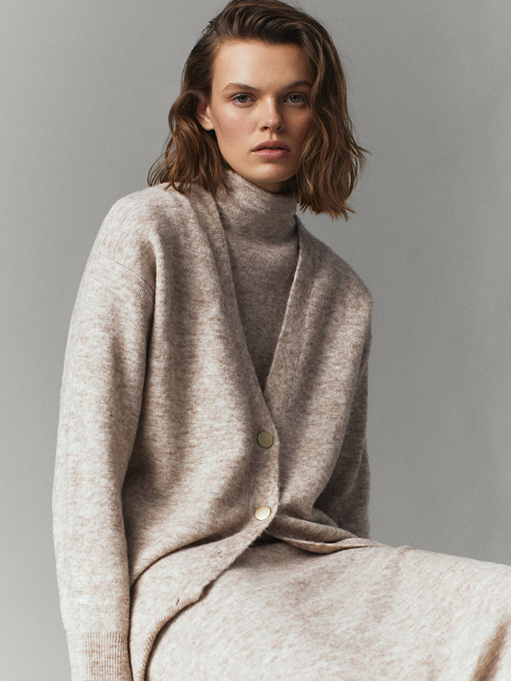 Cara Taylor featured in  the Massimo Dutti lookbook for Autumn/Winter 2020