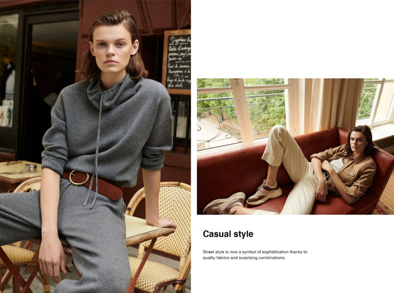 Cara Taylor featured in  the Massimo Dutti A state of mind lookbook for Autumn/Winter 2019