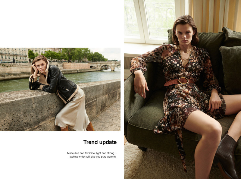 Cara Taylor featured in  the Massimo Dutti A state of mind lookbook for Autumn/Winter 2019