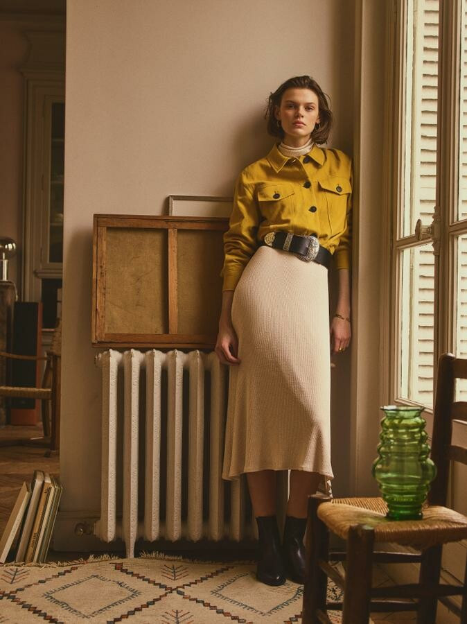 Cara Taylor featured in  the Mango advertisement for Spring/Summer 2019