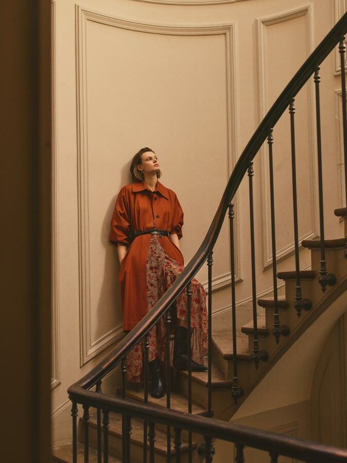 Cara Taylor featured in  the Mango advertisement for Spring/Summer 2019