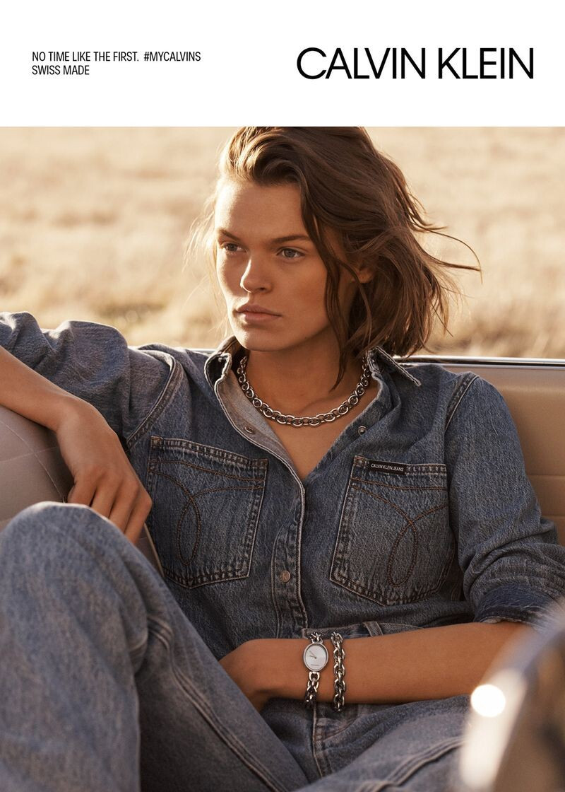 Cara Taylor featured in  the ck  Calvin Klein Jewellery advertisement for Spring/Summer 2019