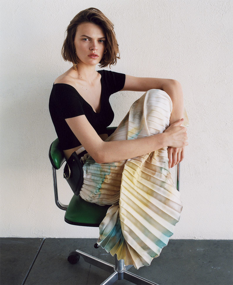 Cara Taylor featured in  the Zara lookbook for Spring/Summer 2018