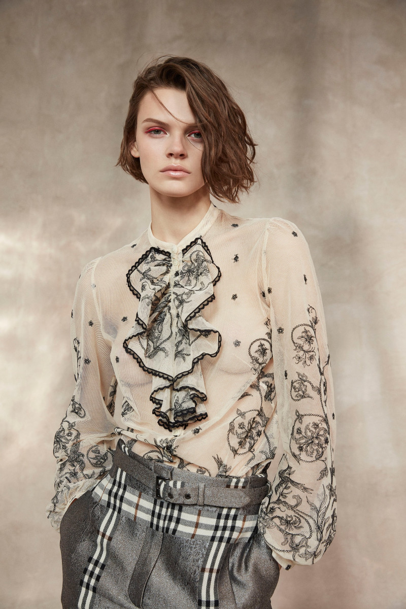 Cara Taylor featured in  the Alberta Ferretti lookbook for Pre-Fall 2018