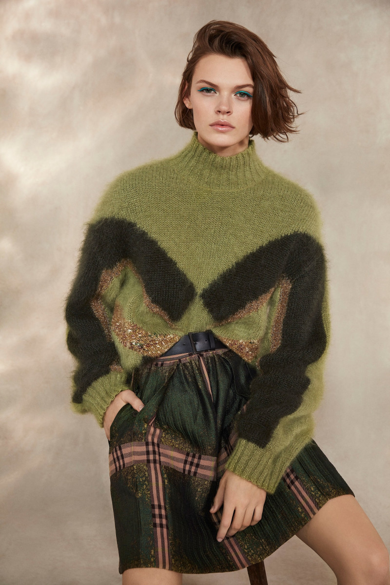 Cara Taylor featured in  the Alberta Ferretti lookbook for Pre-Fall 2018