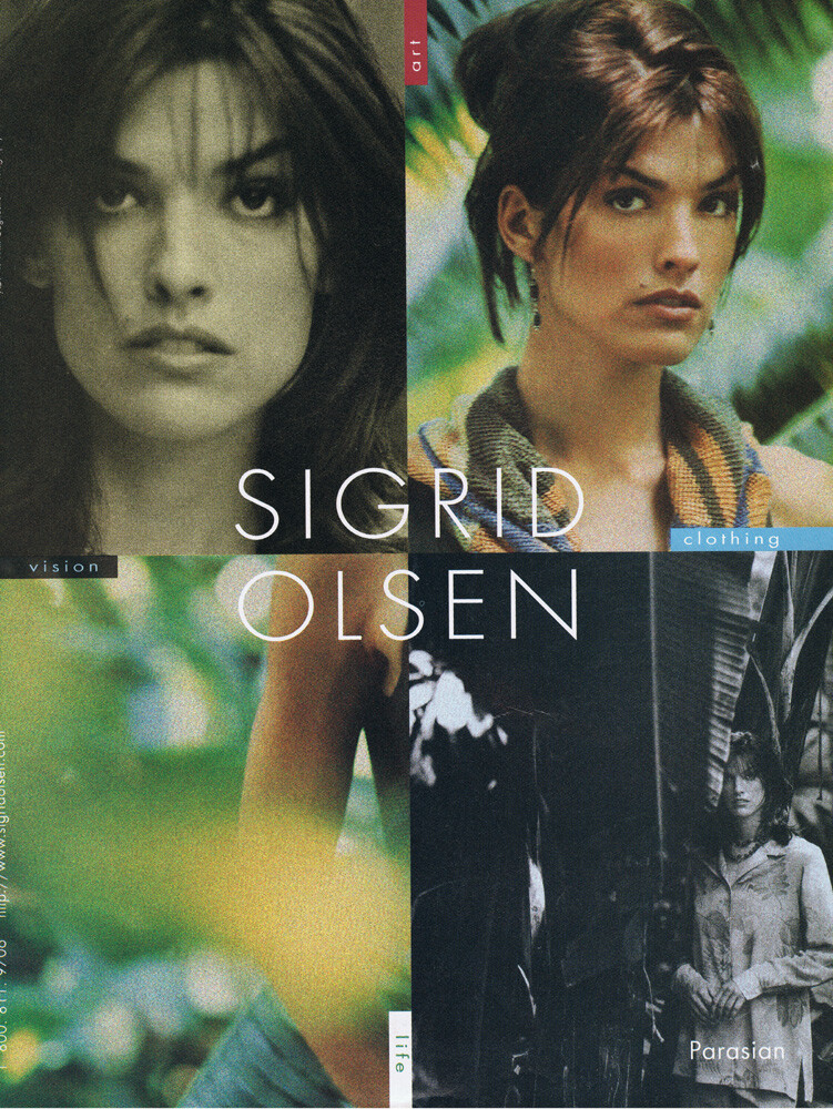 Shana Zadrick featured in  the Sigrid Olsen advertisement for Spring/Summer 1998