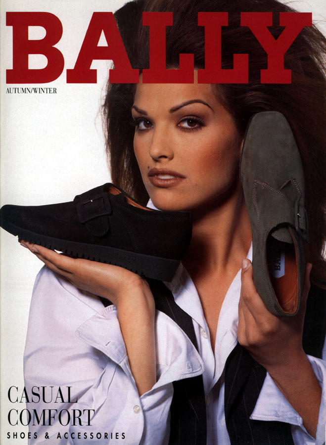 Shana Zadrick featured in  the Bally advertisement for Autumn/Winter 1992