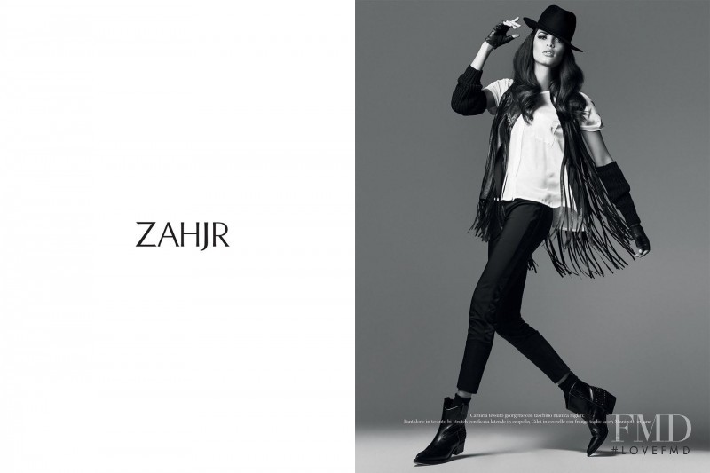 Angela Ruiz featured in  the Zahjr catalogue for Autumn/Winter 2014