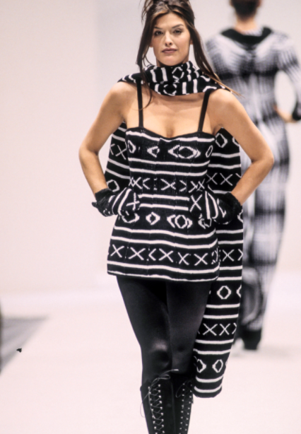 Shana Zadrick featured in  the Gaetano Navarra fashion show for Spring/Summer 1993