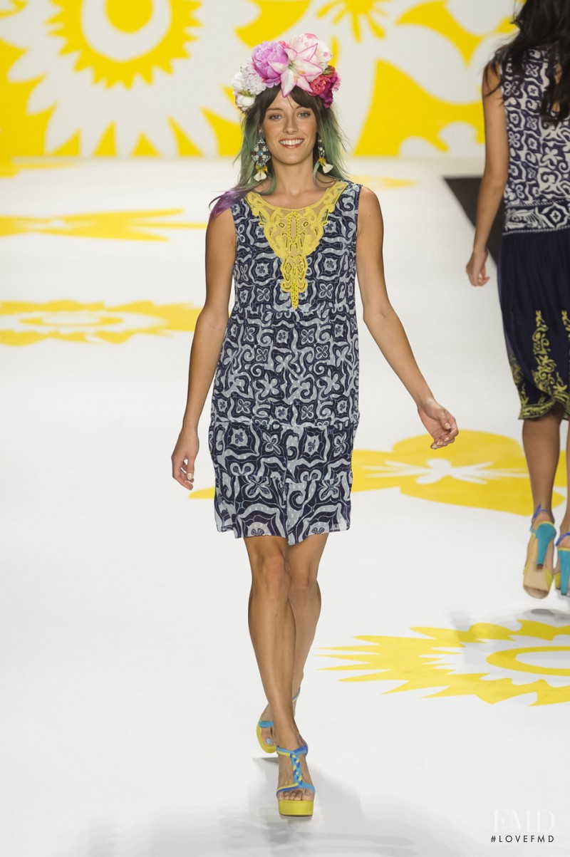 Chloe Norgaard featured in  the Desigual fashion show for Spring/Summer 2015