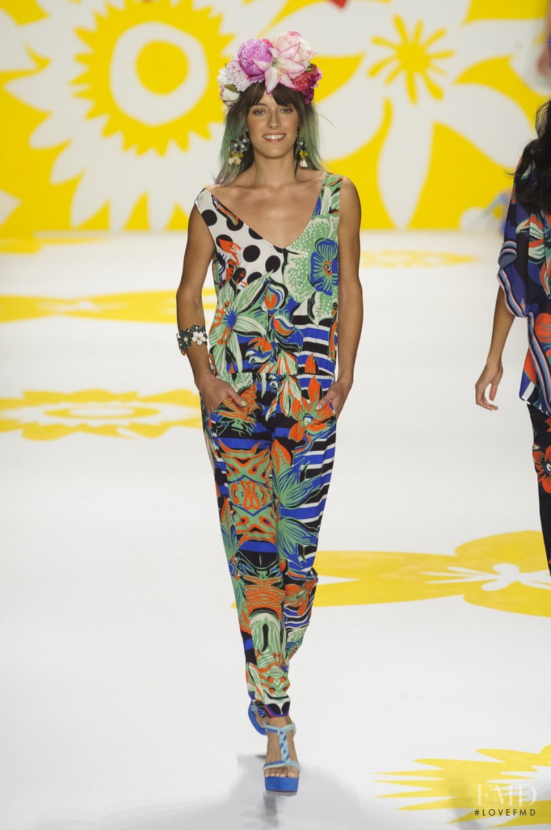 Chloe Norgaard featured in  the Desigual fashion show for Spring/Summer 2015