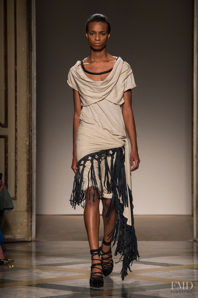 Kayla Scott featured in  the Nicholas K fashion show for Spring/Summer 2015