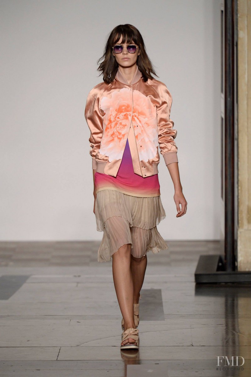 Marta Dyks featured in  the Jonathan Saunders fashion show for Spring/Summer 2014