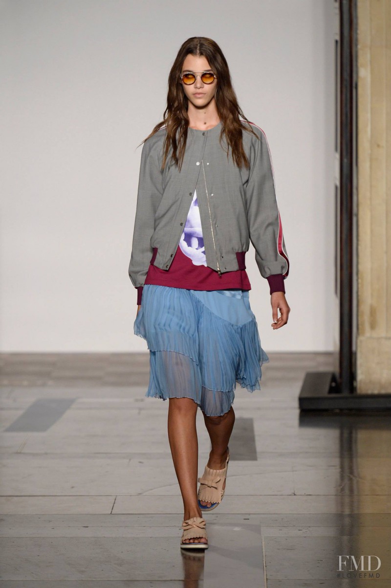 Pauline Hoarau featured in  the Jonathan Saunders fashion show for Spring/Summer 2014