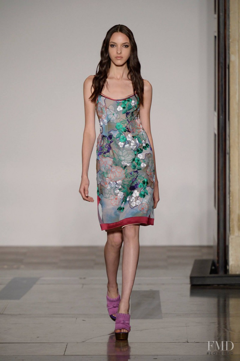Clarice Vitkauskas featured in  the Jonathan Saunders fashion show for Spring/Summer 2014