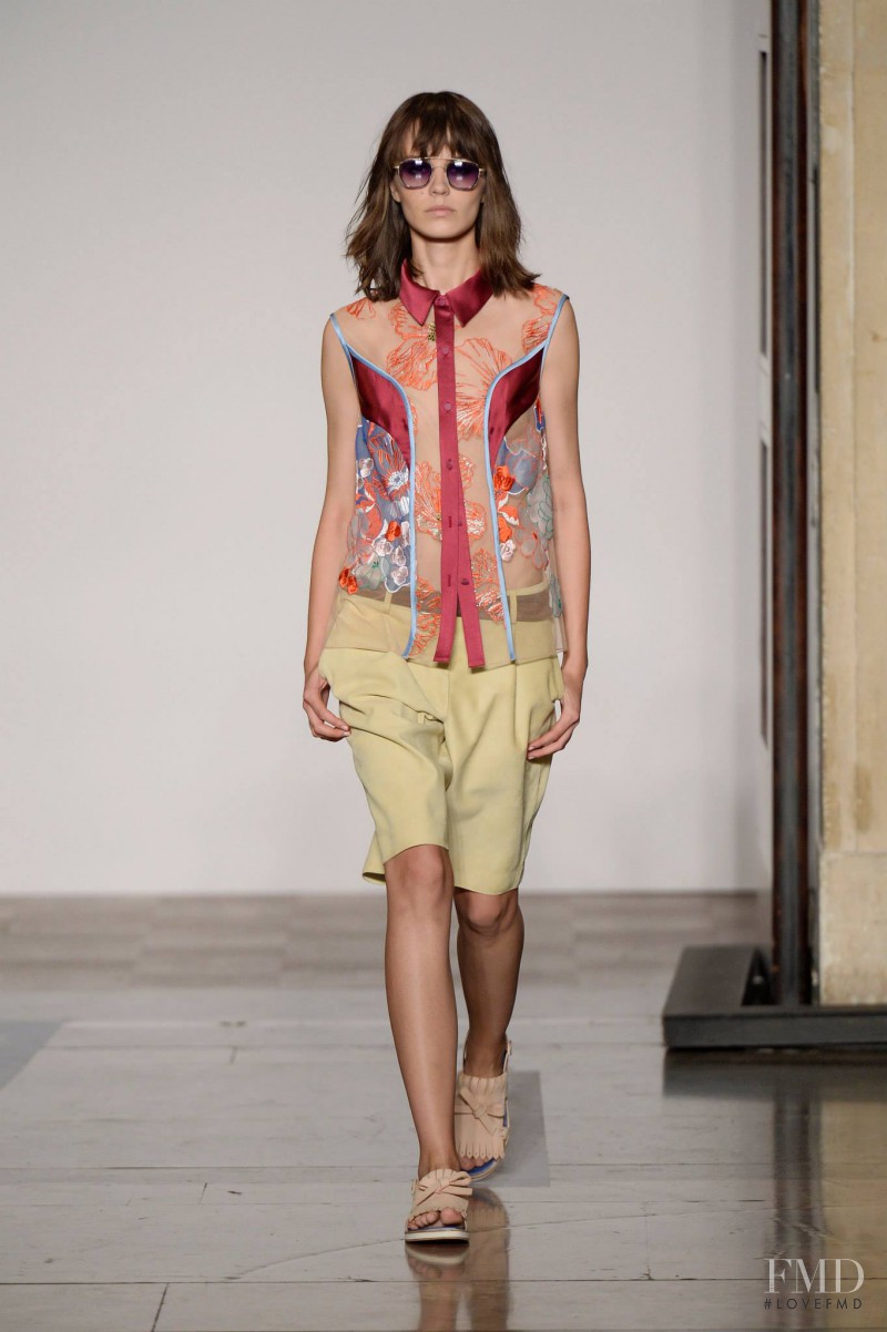 Marta Dyks featured in  the Jonathan Saunders fashion show for Spring/Summer 2014