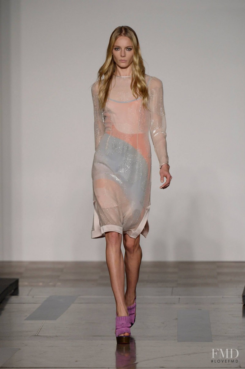 Ieva Laguna featured in  the Jonathan Saunders fashion show for Spring/Summer 2014