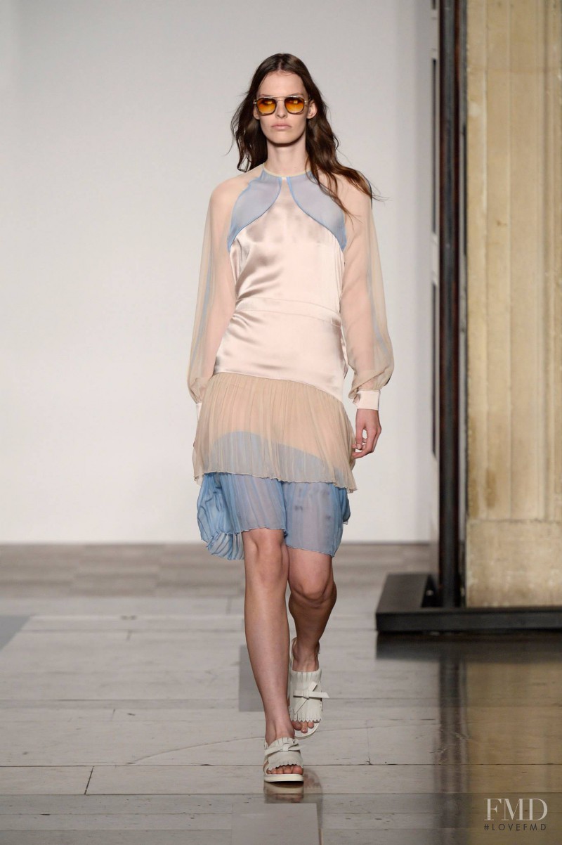 Lisa Verberght featured in  the Jonathan Saunders fashion show for Spring/Summer 2014