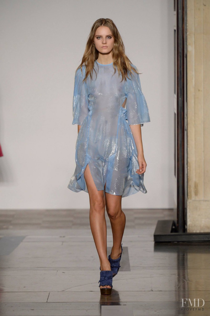 Tilda Lindstam featured in  the Jonathan Saunders fashion show for Spring/Summer 2014