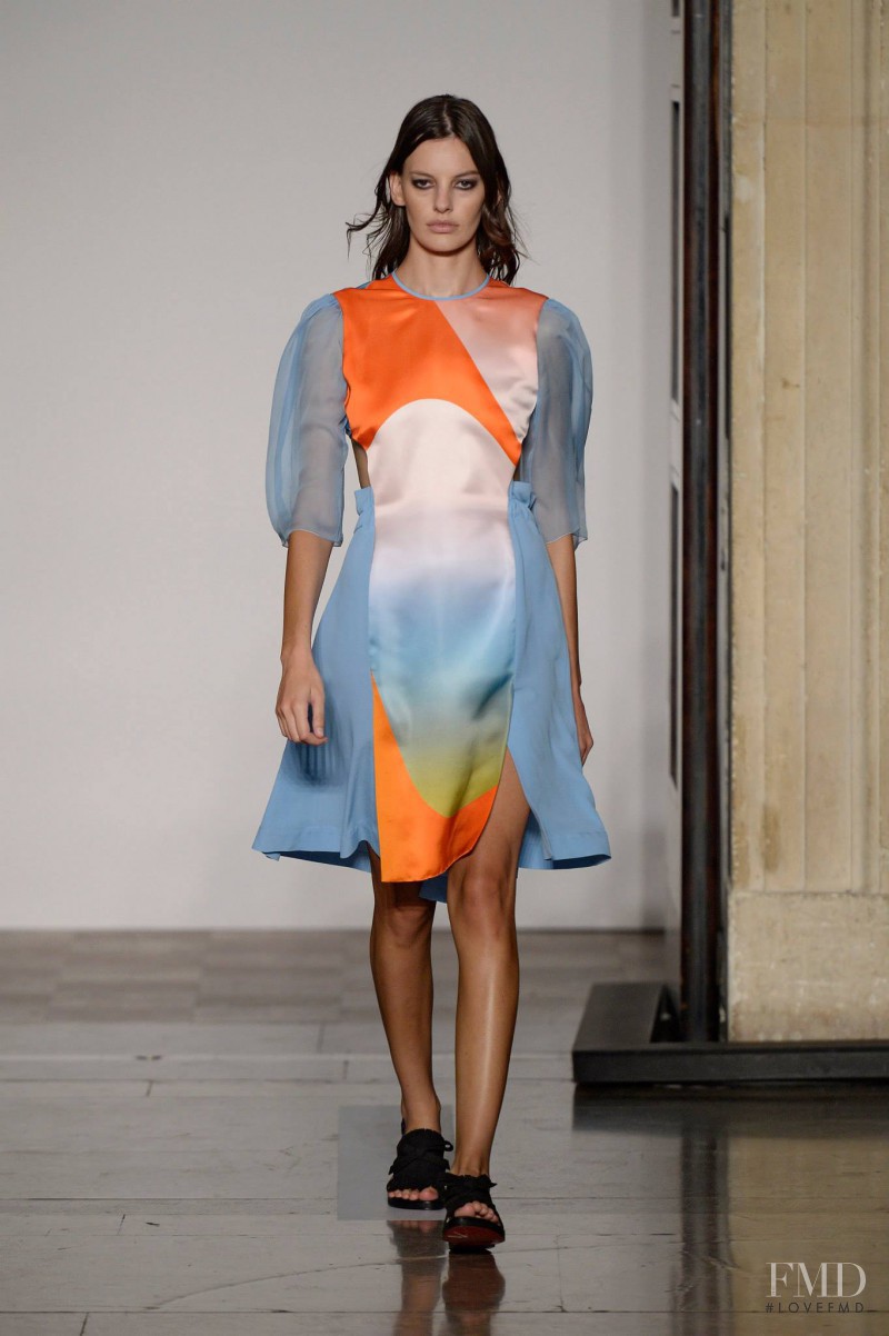 Amanda Murphy featured in  the Jonathan Saunders fashion show for Spring/Summer 2014