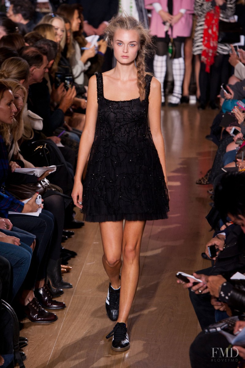 Signe Rasmussen featured in  the Giles fashion show for Spring/Summer 2014