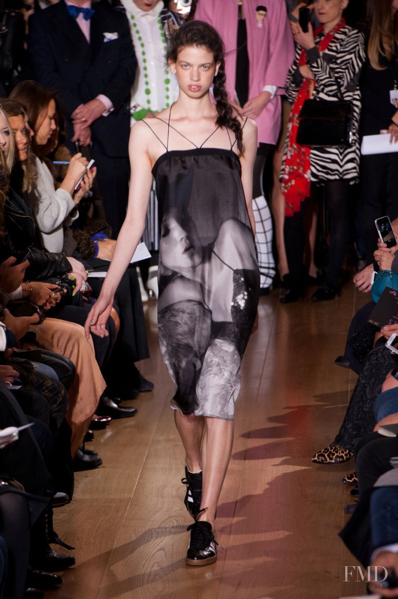 Lily McMenamy featured in  the Giles fashion show for Spring/Summer 2014