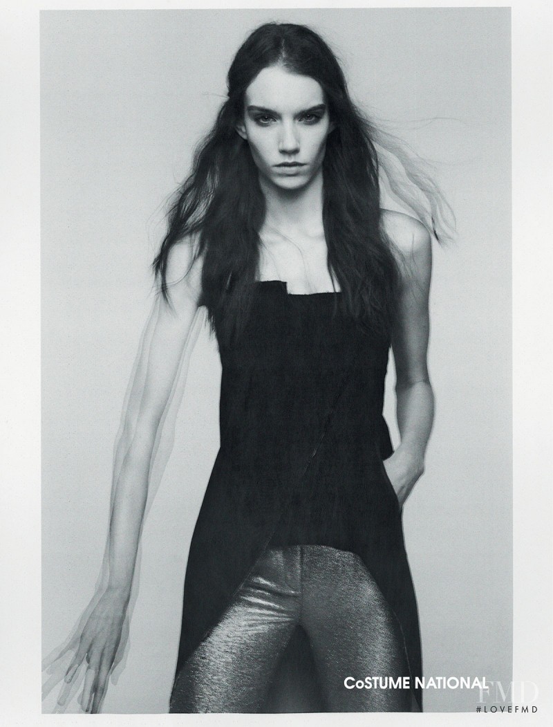 Megan Thompson featured in  the Costume National advertisement for Spring/Summer 2014