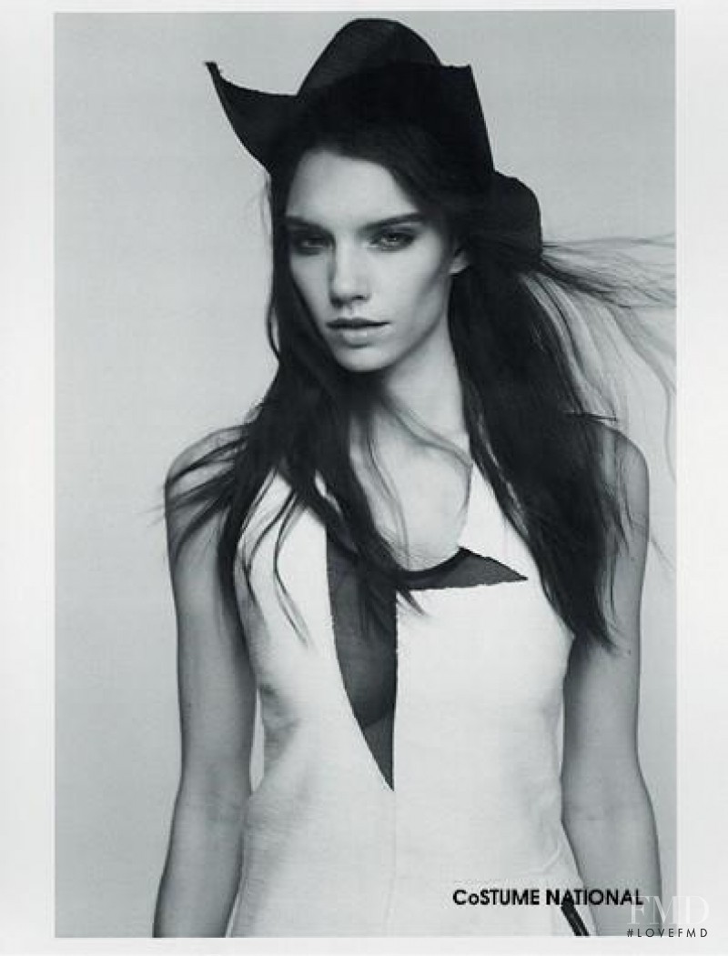 Megan Thompson featured in  the Costume National advertisement for Spring/Summer 2014
