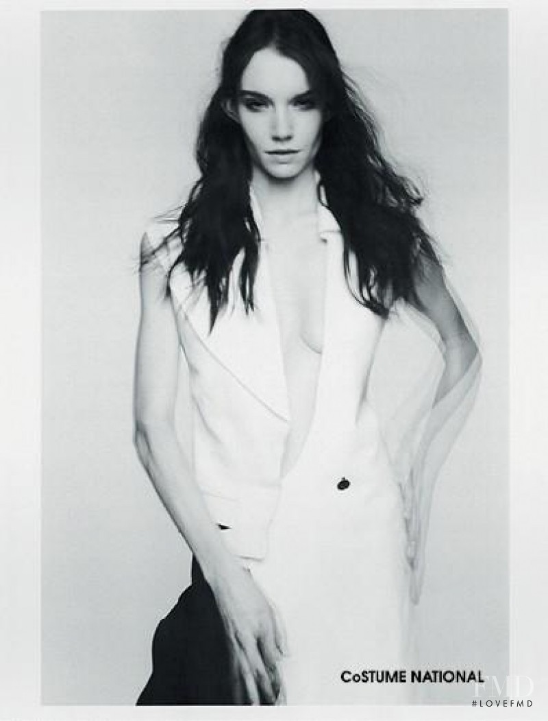 Megan Thompson featured in  the Costume National advertisement for Spring/Summer 2014