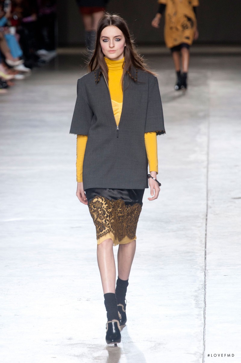 Georgia Taylor featured in  the Topshop Unique fashion show for Autumn/Winter 2014