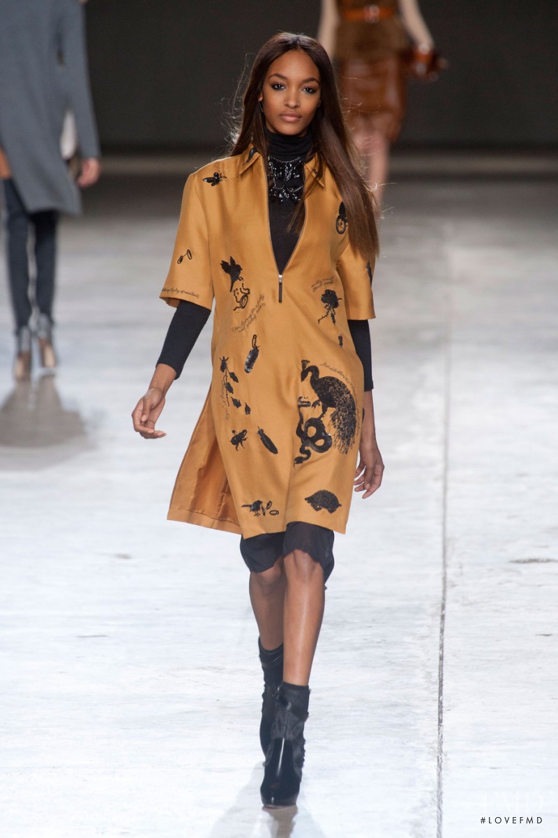 Jourdan Dunn featured in  the Topshop Unique fashion show for Autumn/Winter 2014