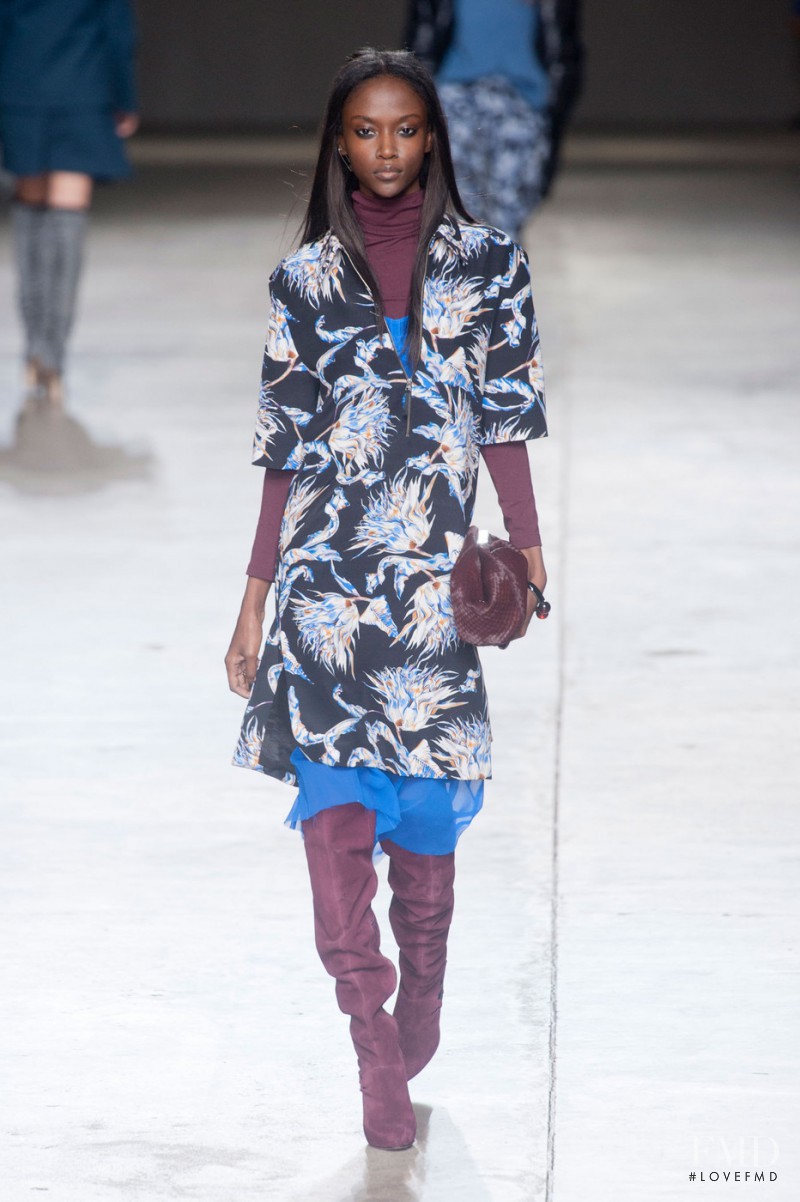 Riley Montana featured in  the Topshop Unique fashion show for Autumn/Winter 2014