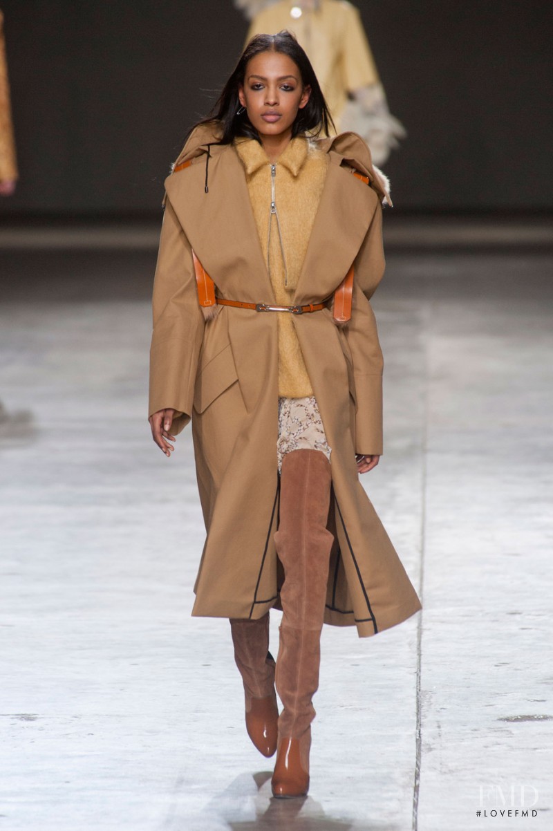 Alewya Demmisse featured in  the Topshop Unique fashion show for Autumn/Winter 2014