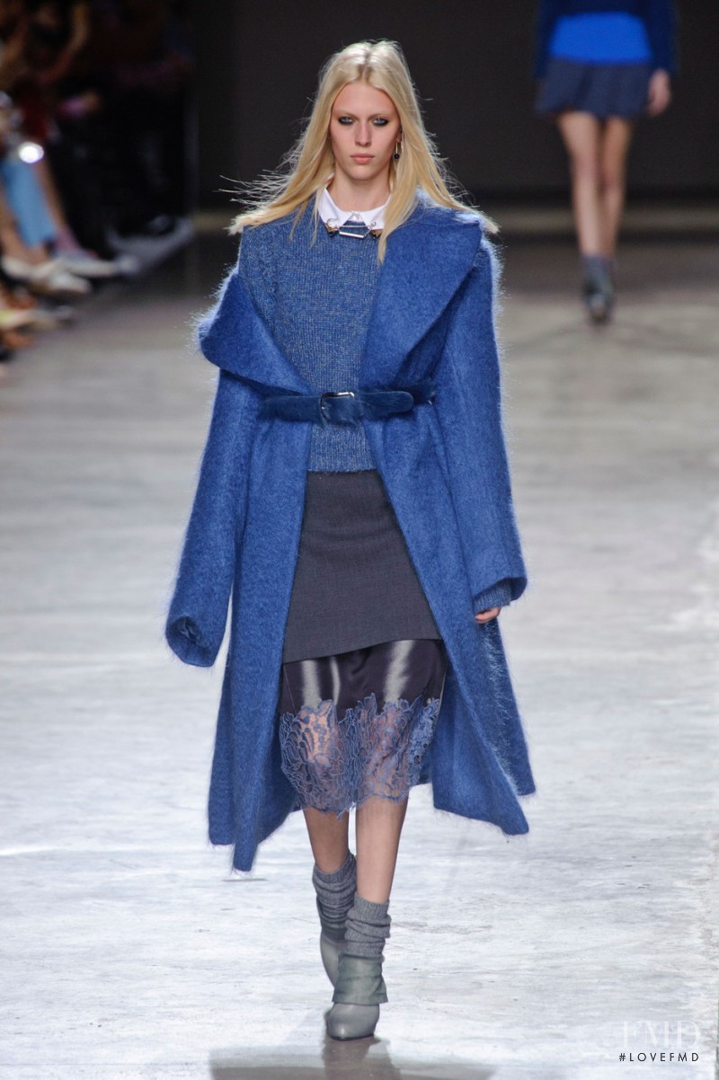 Juliana Schurig featured in  the Topshop Unique fashion show for Autumn/Winter 2014