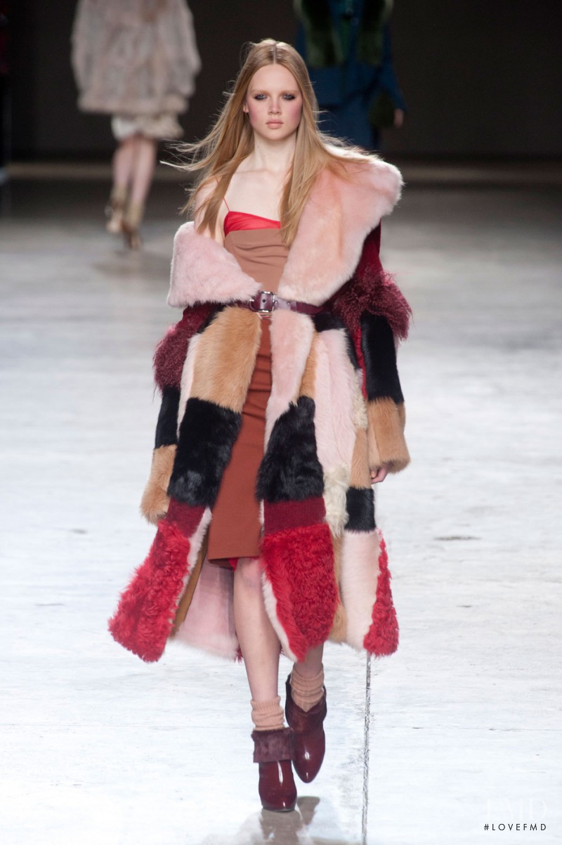 Holly Rose Emery featured in  the Topshop Unique fashion show for Autumn/Winter 2014