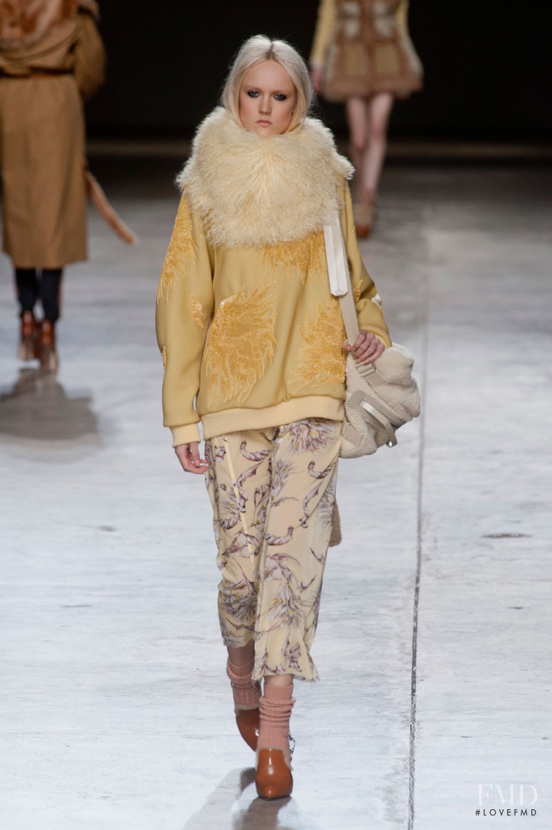 Harleth Kuusik featured in  the Topshop Unique fashion show for Autumn/Winter 2014