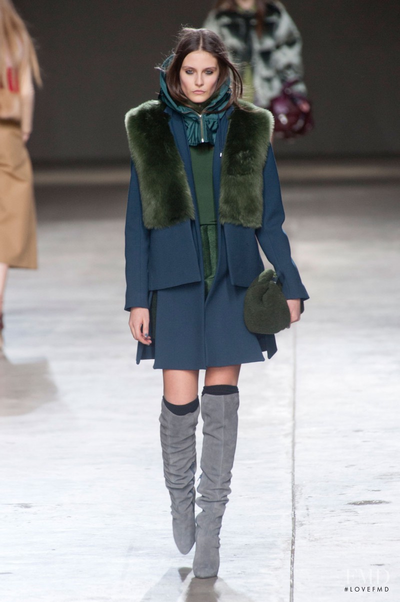 Charlotte Wiggins featured in  the Topshop Unique fashion show for Autumn/Winter 2014
