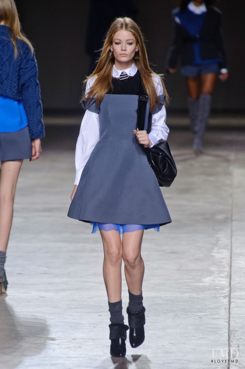 Hollie May Saker featured in  the Topshop Unique fashion show for Autumn/Winter 2014