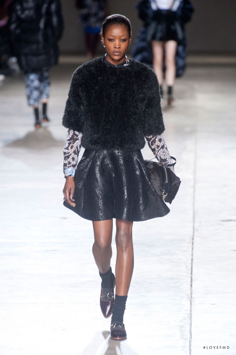 Betty Adewole featured in  the Topshop Unique fashion show for Autumn/Winter 2014