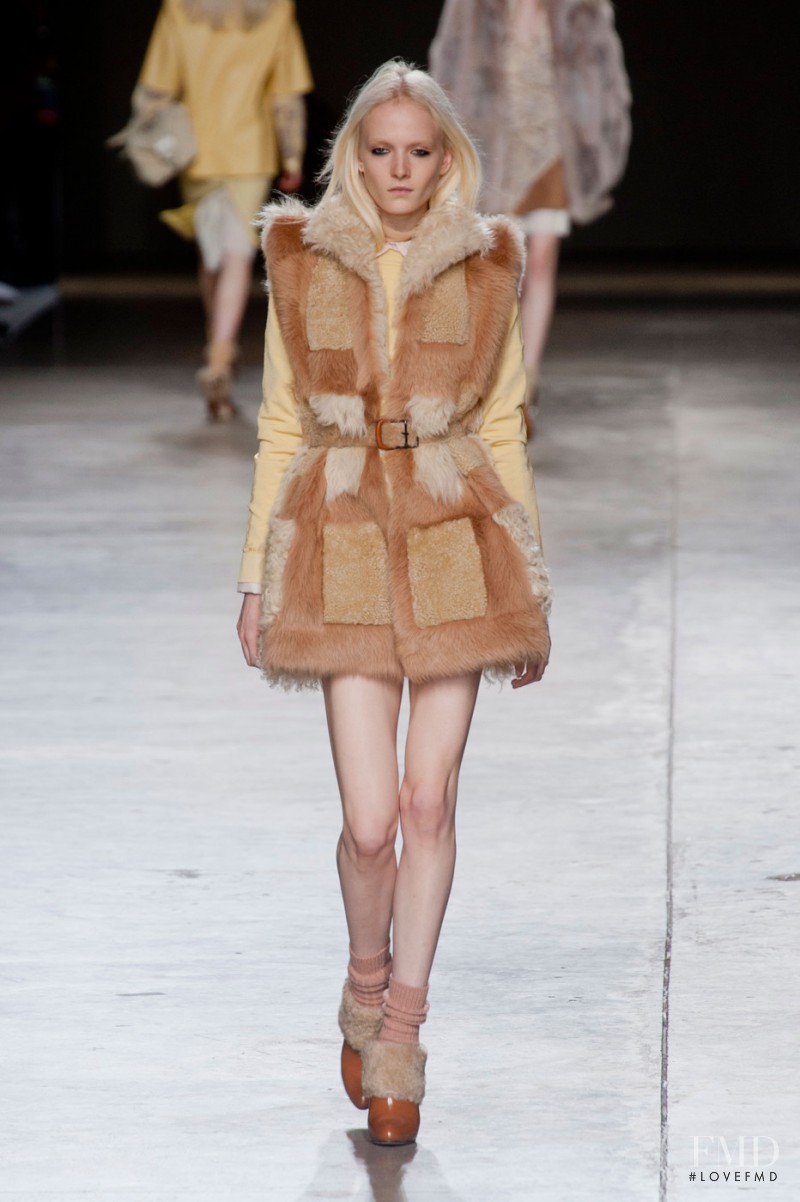 Maja Salamon featured in  the Topshop Unique fashion show for Autumn/Winter 2014