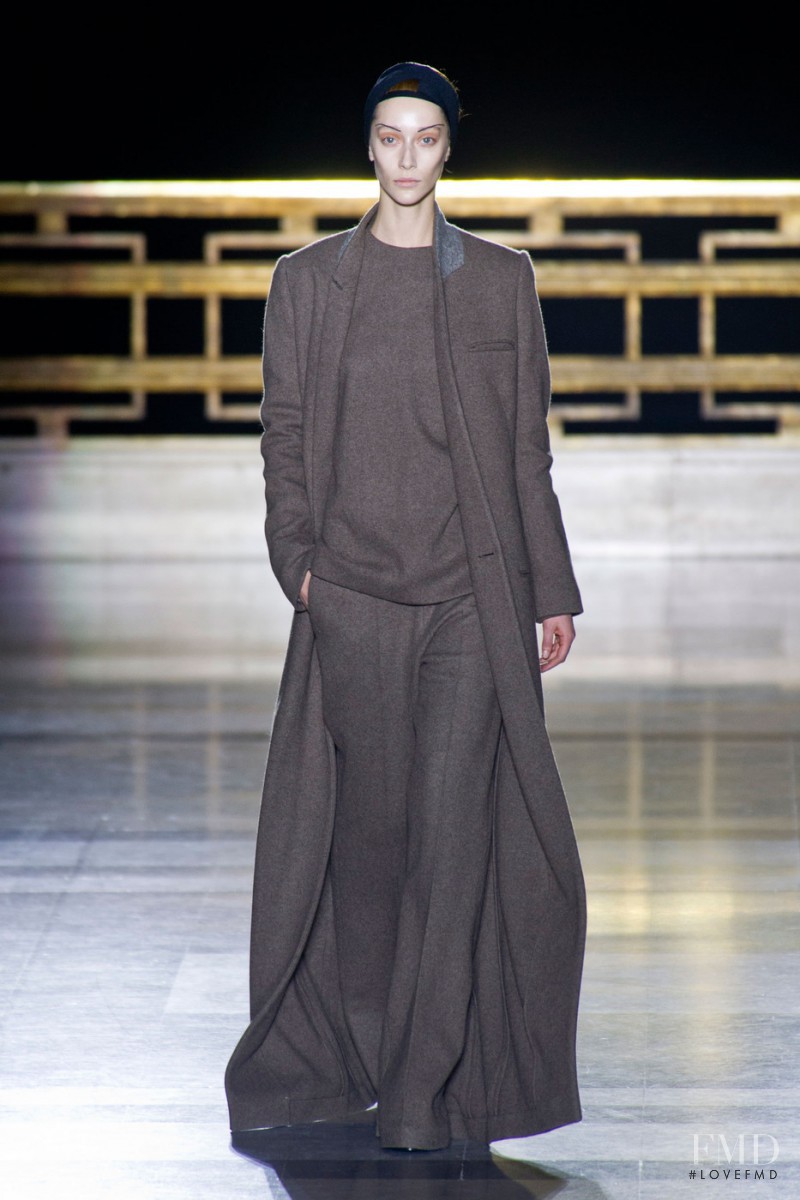 Alana Zimmer featured in  the Haider Ackermann fashion show for Autumn/Winter 2014