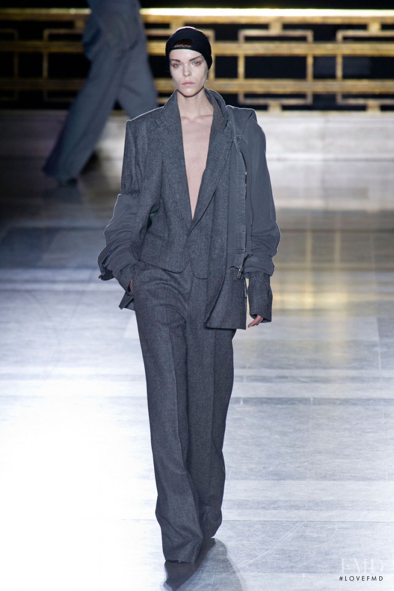 Meghan Collison featured in  the Haider Ackermann fashion show for Autumn/Winter 2014