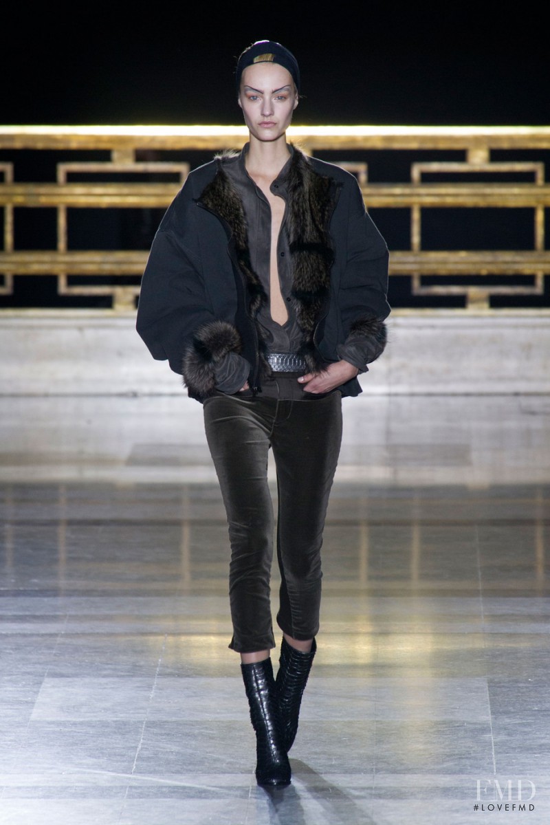 Maartje Verhoef featured in  the Haider Ackermann fashion show for Autumn/Winter 2014