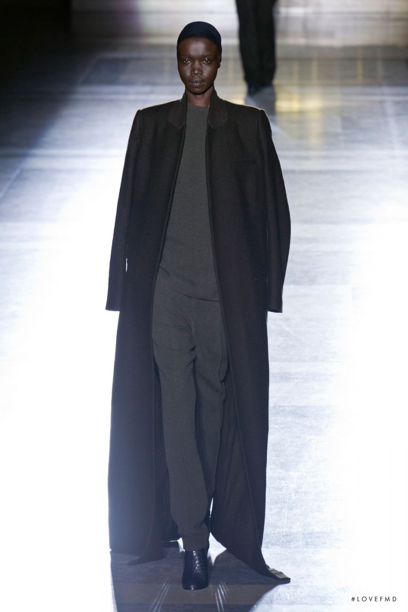 Nykhor Paul featured in  the Haider Ackermann fashion show for Autumn/Winter 2014
