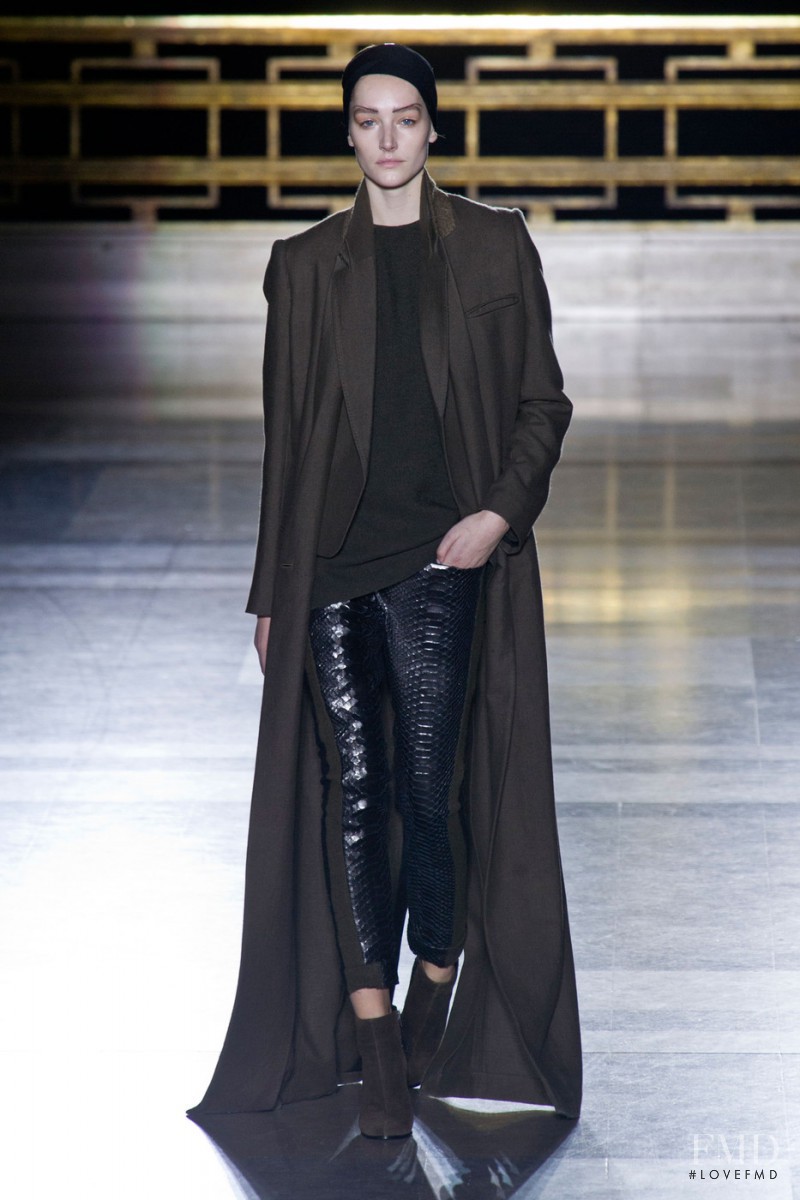 Joséphine Le Tutour featured in  the Haider Ackermann fashion show for Autumn/Winter 2014