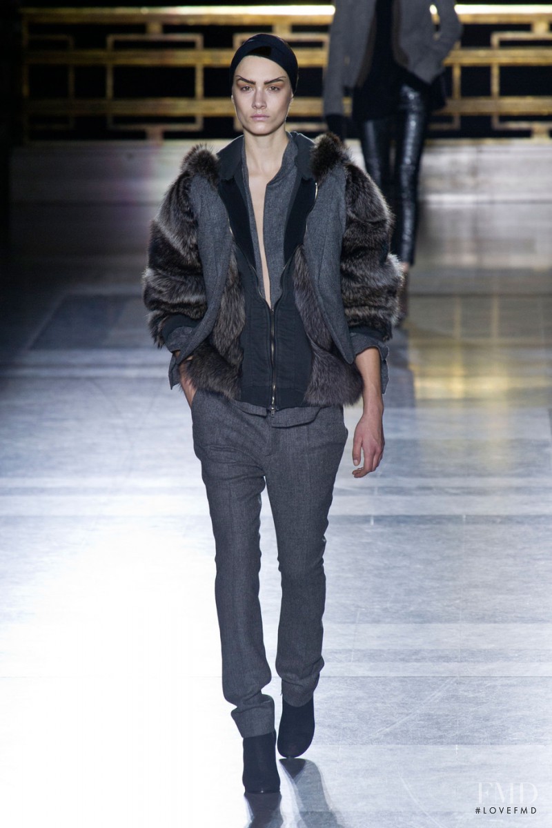 Ronja Furrer featured in  the Haider Ackermann fashion show for Autumn/Winter 2014