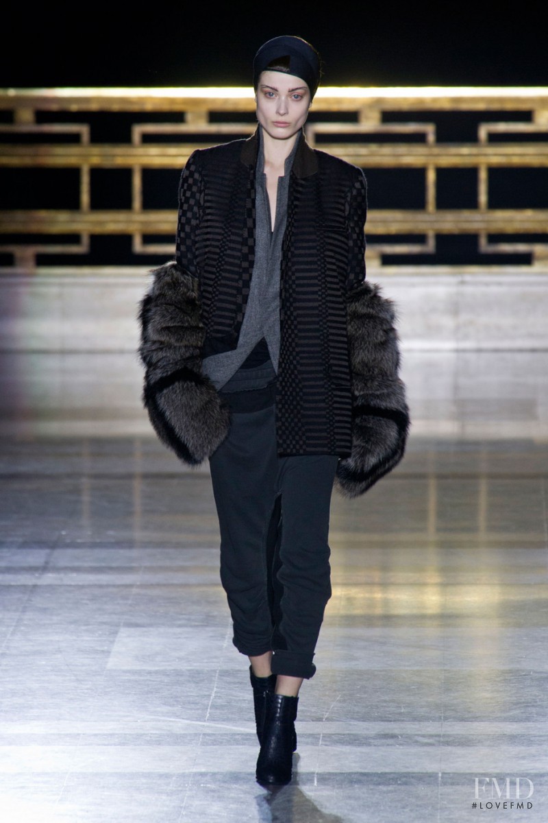 Larissa Hofmann featured in  the Haider Ackermann fashion show for Autumn/Winter 2014