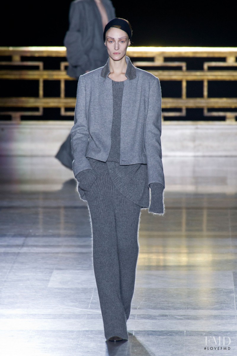 Franzi Mueller featured in  the Haider Ackermann fashion show for Autumn/Winter 2014