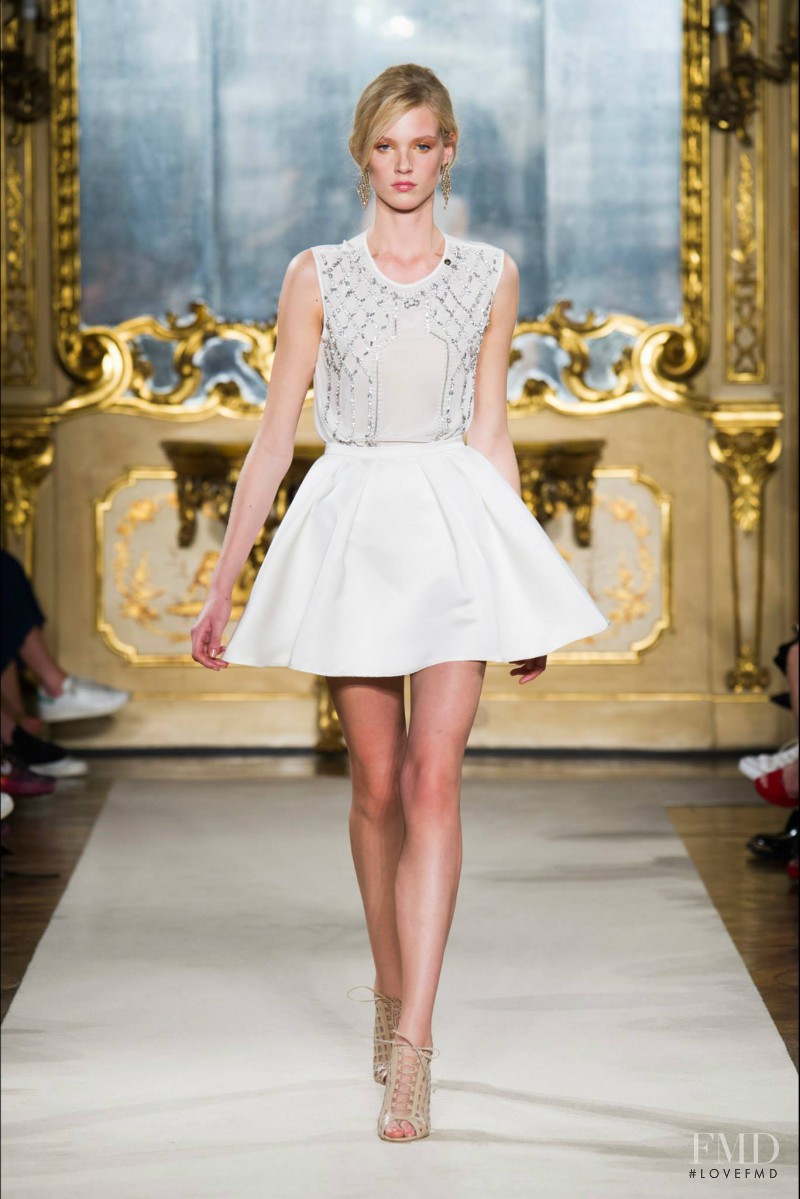 Charlene Hoegger featured in  the Elisabetta Franchi fashion show for Spring/Summer 2015