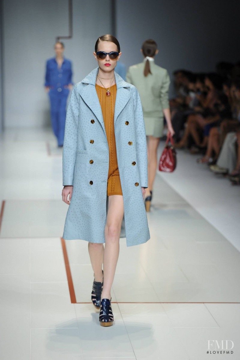 Mina Cvetkovic featured in  the Trussardi fashion show for Spring/Summer 2015